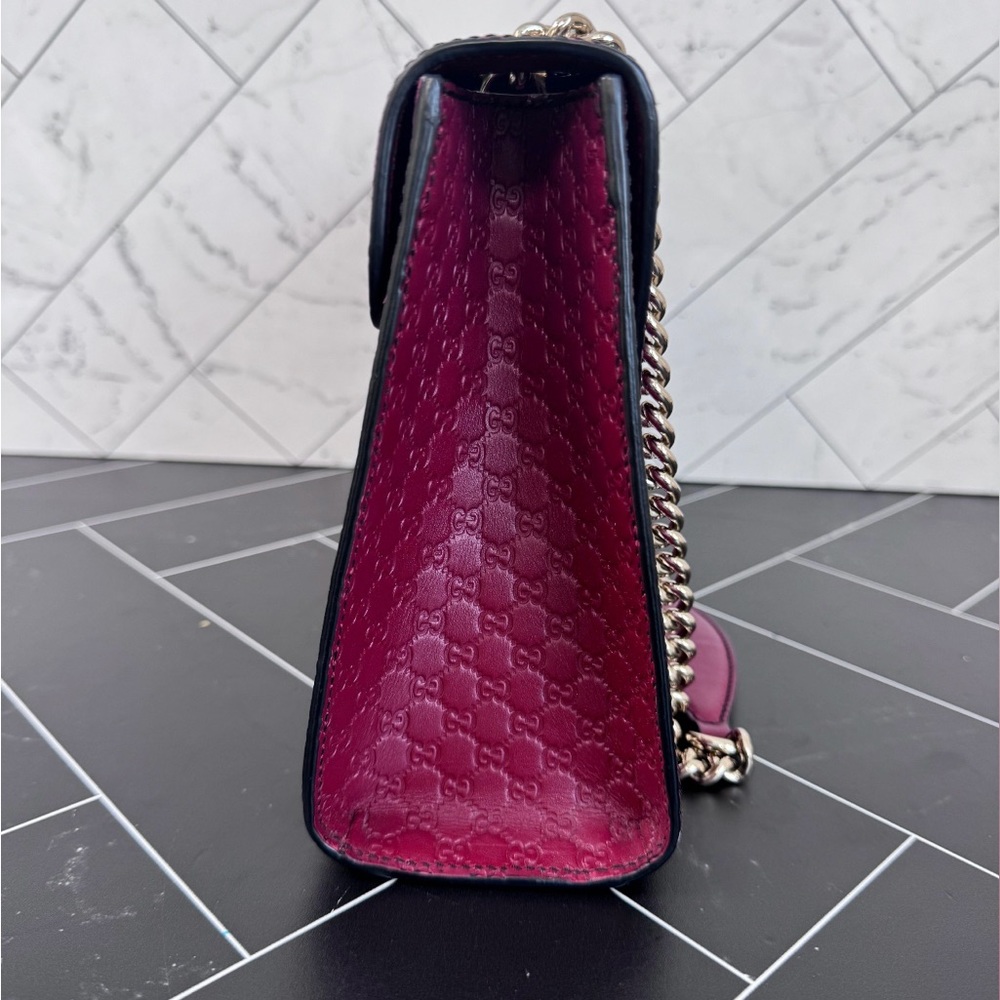 Gucci Red Emily Guccissima Medium Shoulder Bag - Picture 3 of 8